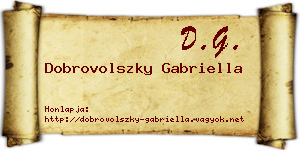 Dobrovolszky Gabriella névjegykártya